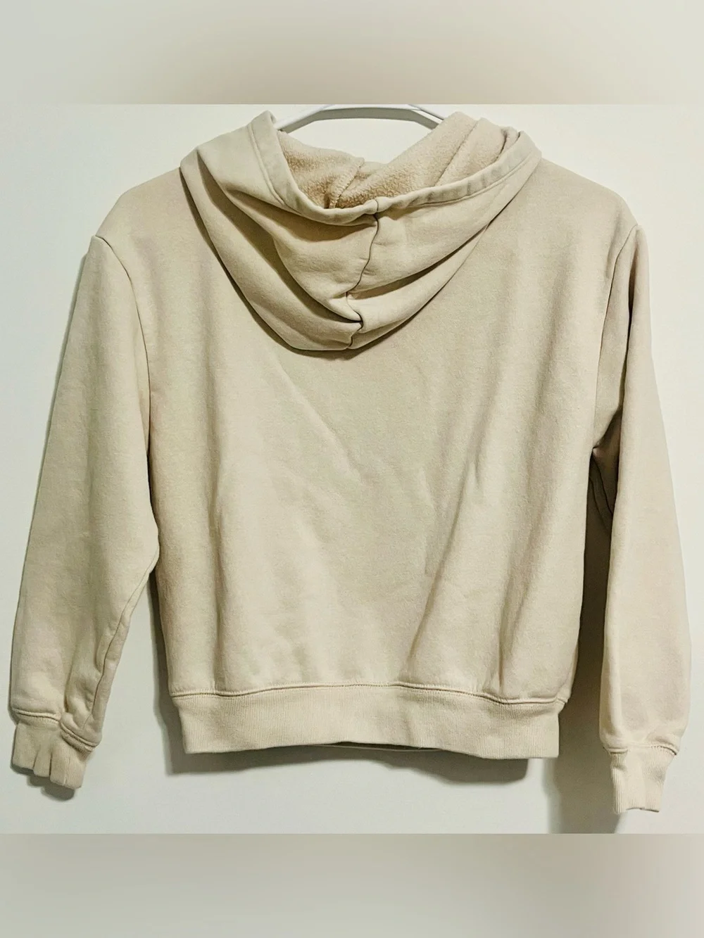 GAP Beige Sequin Logo Hoodie - Girls Casual Sweater